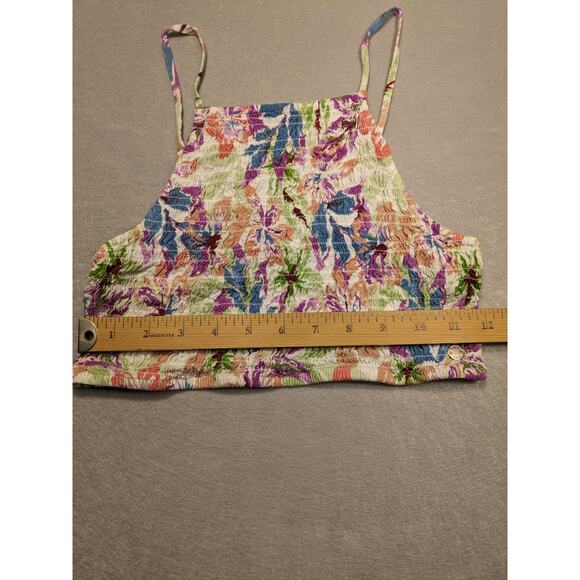 Roxy Halter Tank Women's Small Floral Stretch Y2K Boho Summer fun EUC - Picture 4 of 10
